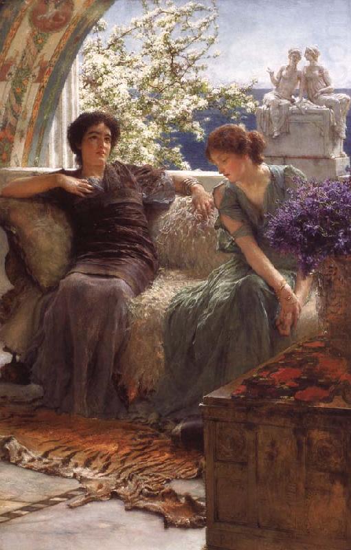 Unwelcome Confidence, Sir Lawrence Alma-Tadema,OM.RA,RWS